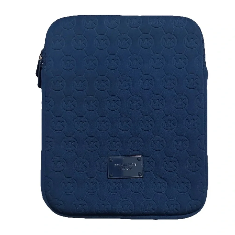 Michael Kors Embossed Logo Blue Ipad Tablet Sleeves Case Cover